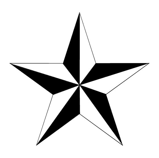 a black and white image of a star