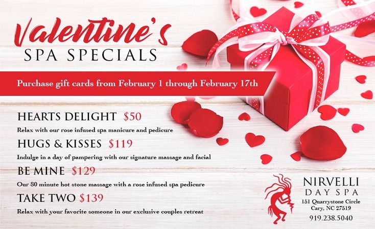 the valentine's spa specials are here