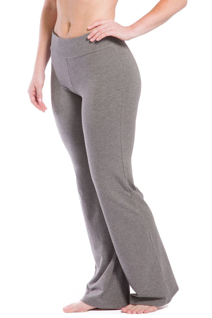 Women's EcoFabric™ Bootcut Yoga Pant Womens>Activewear>Yoga Pants Fishers Finery Light Heather Gray Large Regular Roblox Group, Skin Layers, Extra Skin, Loose Clothing, Athleisure Women, Bamboo Clothing, Lazy Outfits, Soft Pants, Yoga Pants Outfit