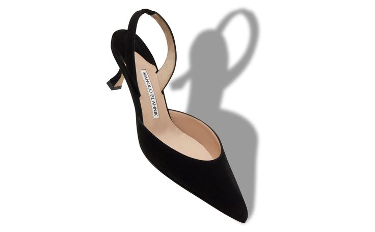 Designer Black Suede Slingback Pumps - Image Main Chic Suede Slingback Pumps For Party, Suede High Heel Slingback Pumps For Evening, Evening Suede High Heel Slingback Pumps, Elegant Suede Slingback Pumps For Party, Chic Evening Suede Slingback Pumps, Chic Evening Slingback Suede Pumps, Party Suede Slingback Pumps With Sculpted Heel, Chic Suede Slingback Pumps For Evening, Suede Slingback Pumps With Sculpted Heel For Party