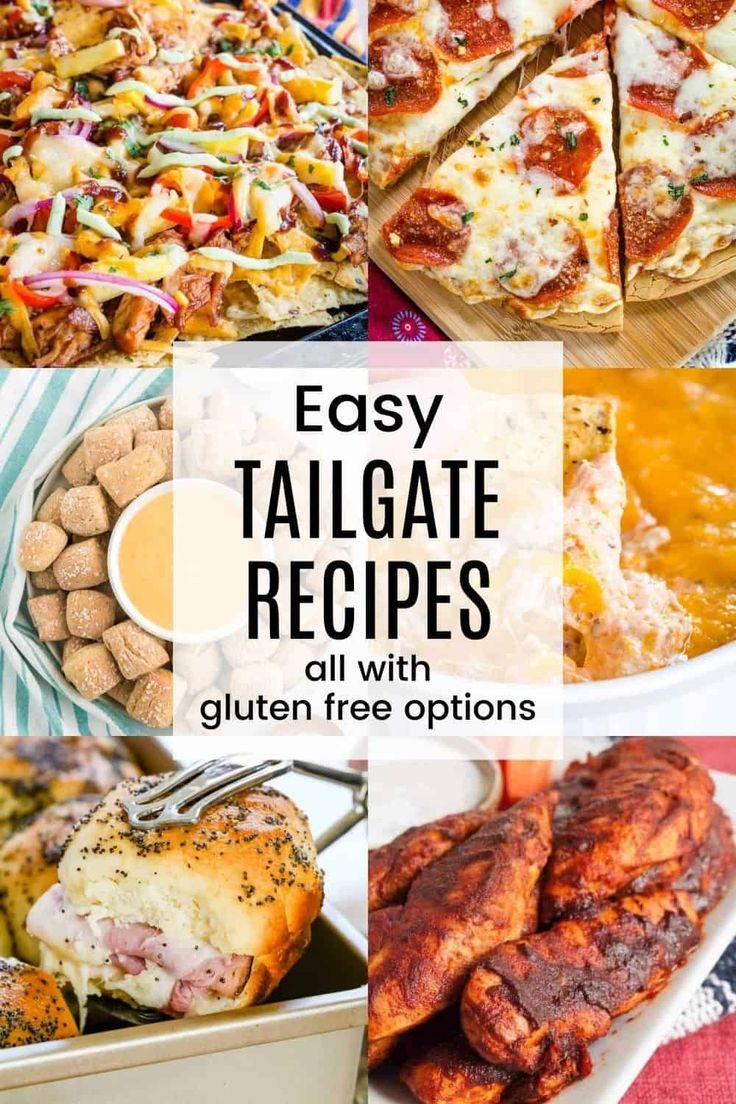 easy tailgate recipes that are all with gluten free options for the entire meal