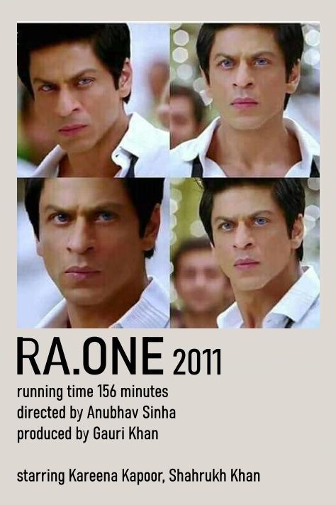 an advertisement for the upcoming film ra one 2011 with multiple images of men's faces