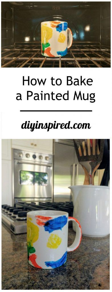 how to bake a painted mug on the stove top, and then use it as a coffee mug