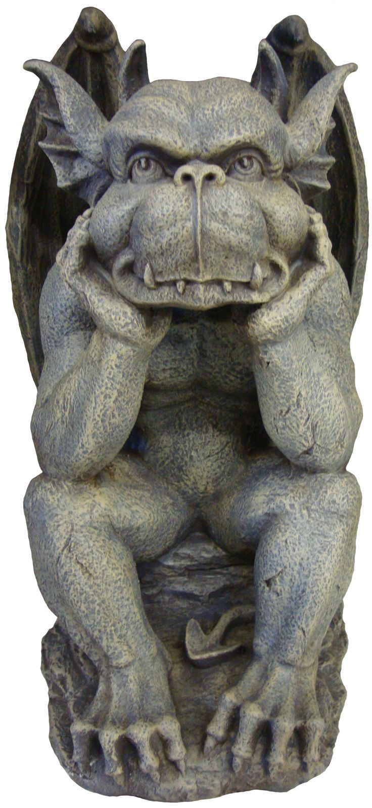 a statue of a gargoyle sitting on its hind legs