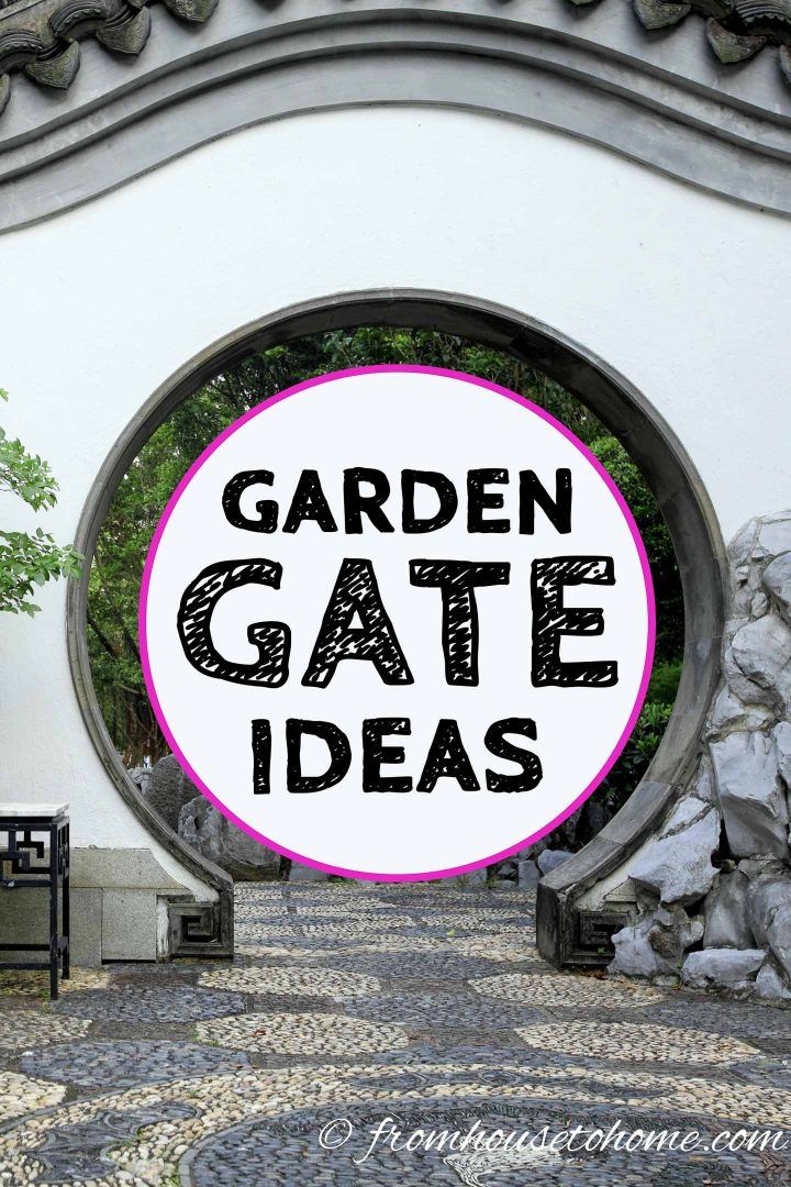 a sign that says garden gate ideas on it