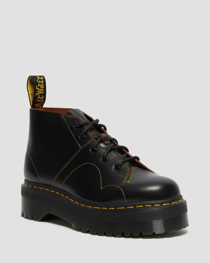 Church Platform Monkey Boots | Dr. Martens Monkey Boots, Black Church, Shoe Brushes, Dr Martens Boots, Estilo Punk, Goodyear Welt, Danner Mountain Light Boot, Platform Boots, Dr. Martens Boots