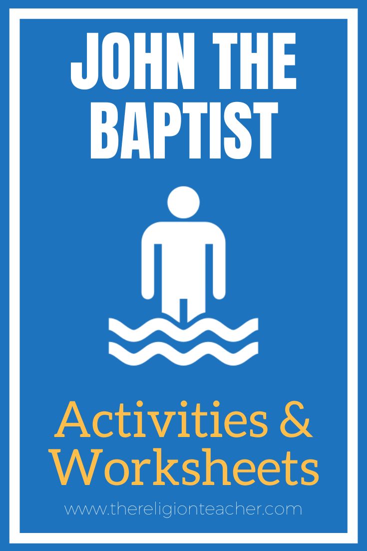 john the baptist activities and worksheets