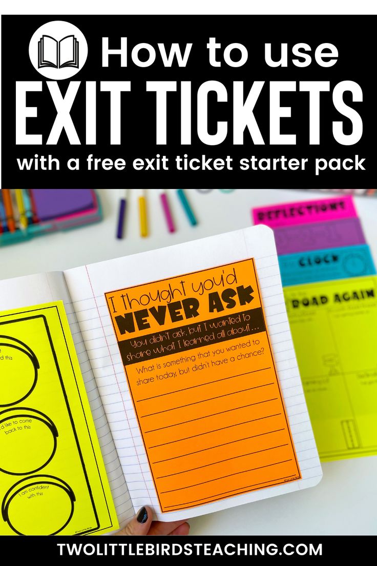 an exit ticket with the text how to use exit tickets with a free exit ticket pack