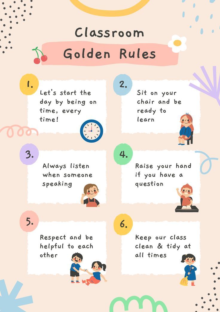 a poster with instructions on how to use the classroom rules for children's learning