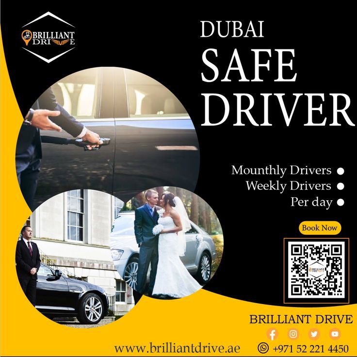 a flyer for a wedding drive with pictures of the bride and groom in front of a car