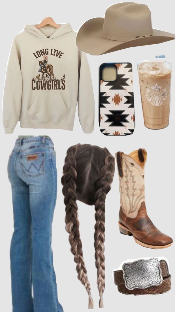 Cute Country Outfits For Winter, Country Girl Fall Outfits, Farm Fashion Women, Cute Hunting Outfits For Women, Cowgirl Braids, Cowgirl Western Outfits, Zach Bryan Outfits, Cute Cowgirl Aesthetic, Winter Outfits Western