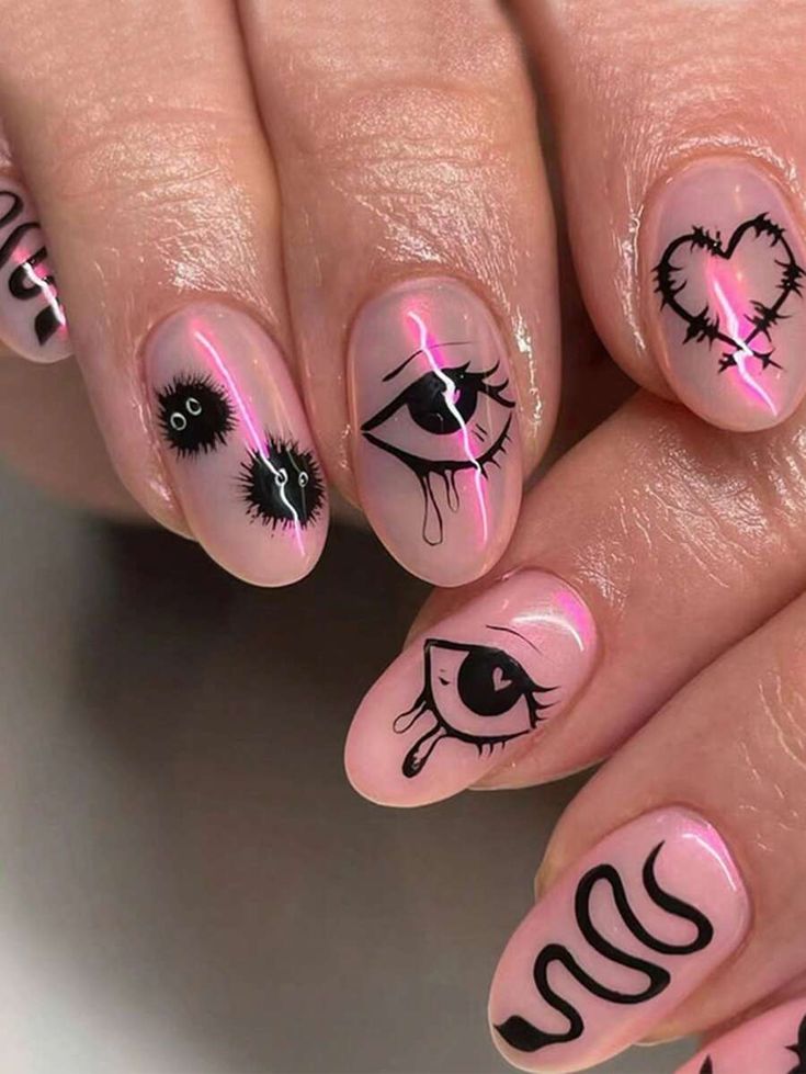 Mens Nails, Fake Nails Designs, May Nails, Punk Nails, Crazy Nails, Fake Nail, Oval Nails, Fabulous Nails, Dream Nails