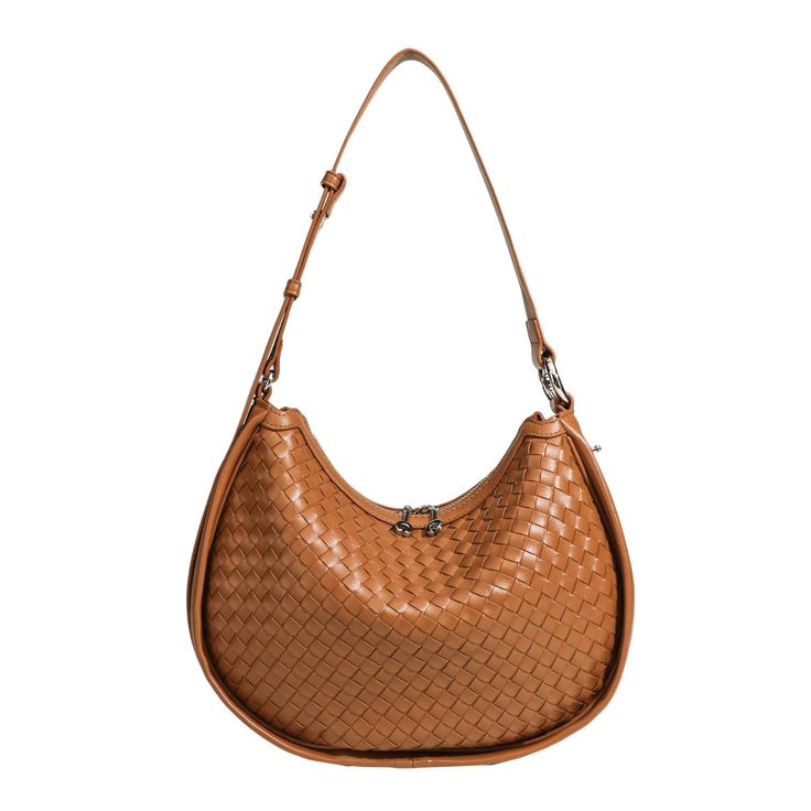 PRICES MAY VARY. Premium Vegan Leather Crescent Bag: The Crescent Shoulder Bag for women is made of vegan leather fabric is made from artificial or plant-based materials rather than animal hides, without any weird smell. Durable and easy to clean, wipe with water to keep this bag looking new Perfect Size: Large woven bag size: 11.8 x 2.36 x 8.27 inches. Small woven bag size: 10.6 x 2.36 x 7.08 inches. The hand-woven vegan leather handbag has a zipper closure, which is safe, practical, and easy t Fall 2024 Purse Trends, Small Clutch Purse, Purse Trends, Crescent Bag, Fall Handbags, Bag Fabric, Woven Tote Bag, Small Clutch, Black Shoulder Bag