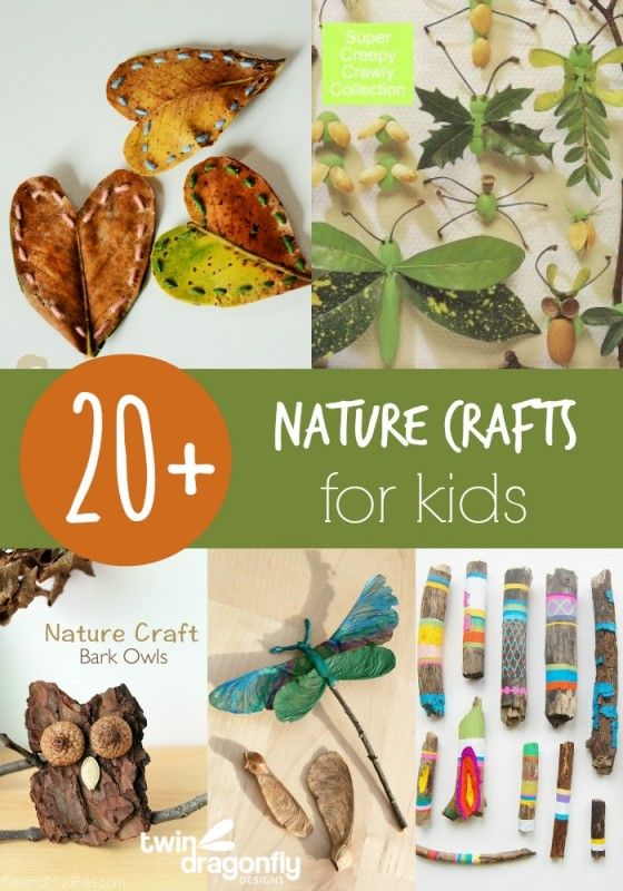 20 + nature crafts for kids to make