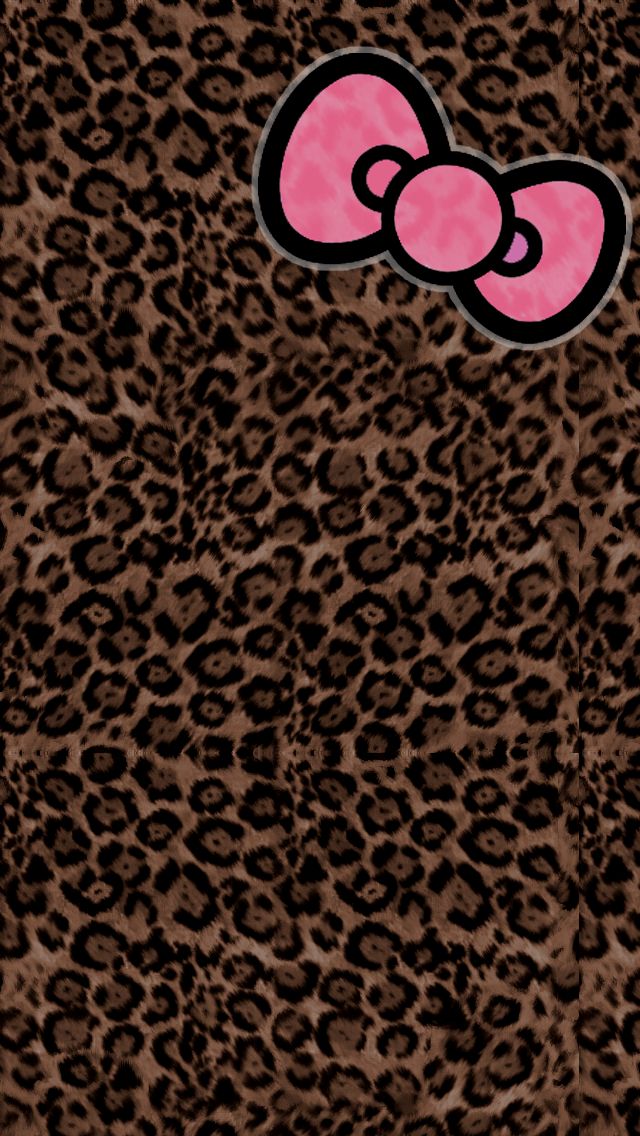 the hello kitty wallpaper is brown and pink