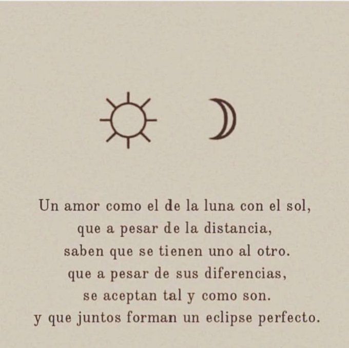 a poem written in spanish with the sun and moon on it's back side