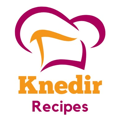 the knedir recipes logo is shown in purple and orange, with a chef's hat on top