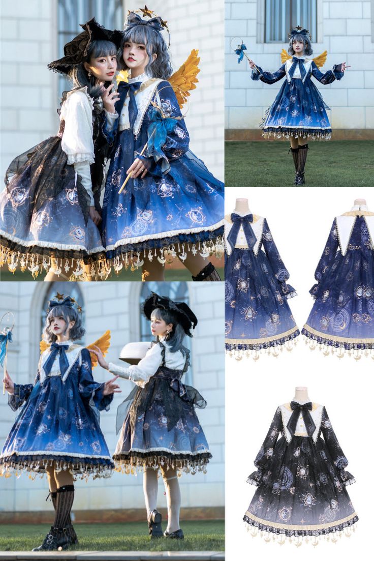 New #constellation Dress: 【-Celestial Globe-】 Lolita OP Dress  ◆ Limited Quantity >>> https://www.lolitawardrobe.com/celestial-globe-lolita-op-dress_p6261.html Celestial Outfit Aesthetic, Celestial Outfit, Constellation Dress, Celestial Globe, Celestial Dress, Galaxy Dress, Punk Rock Outfits, Op Dress, Scene Outfits