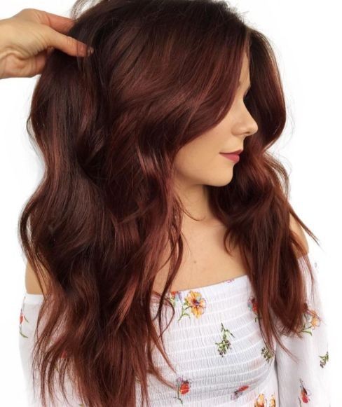 Redish Brown Hair, Cinnamon Brown Hair, Shoulder Length Black Hair, Shades Of Burgundy Hair, Red Brown Hair Color, Maroon Hair, Reddish Brown Hair, Hair Color Burgundy, Chocolate Hair