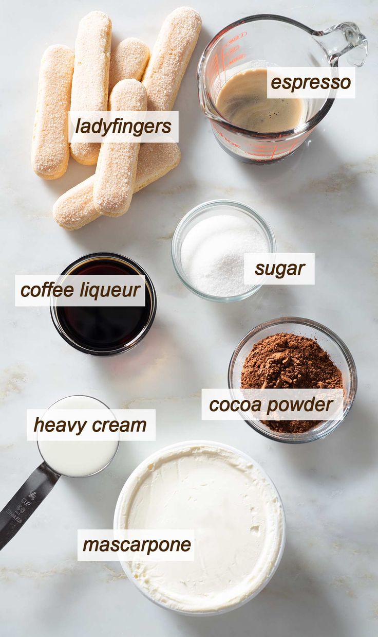 the ingredients for making homemade sugar cookies on a counter with labels labeled in french and english