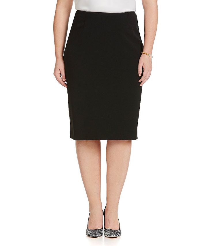 Kasper Plus Stretch-Crepe Skimmer Skirt Stretch Crepe, Dillard's, Waist Skirt, Clothing Accessories, High Waisted Skirt, Dresses For Work, High Waisted, Plus Size, Skirt