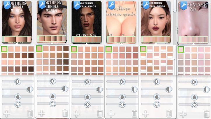 the different shades of makeup are shown in this screenshote screen shot, and there is