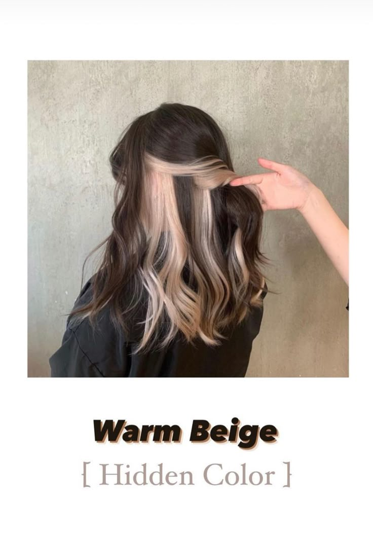 Minimal Hair Dye Ideas, Hair Color Ideas Pale Skin, Hidden Color Hair, Undercolor Hair Ideas, Blonde Underneath Hair, Rogue Hair, Korean Hair Color, Hair Color Underneath, Peekaboo Hair