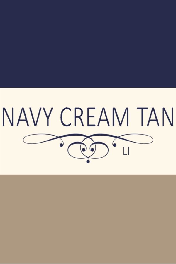 the navy cream tan logo is shown