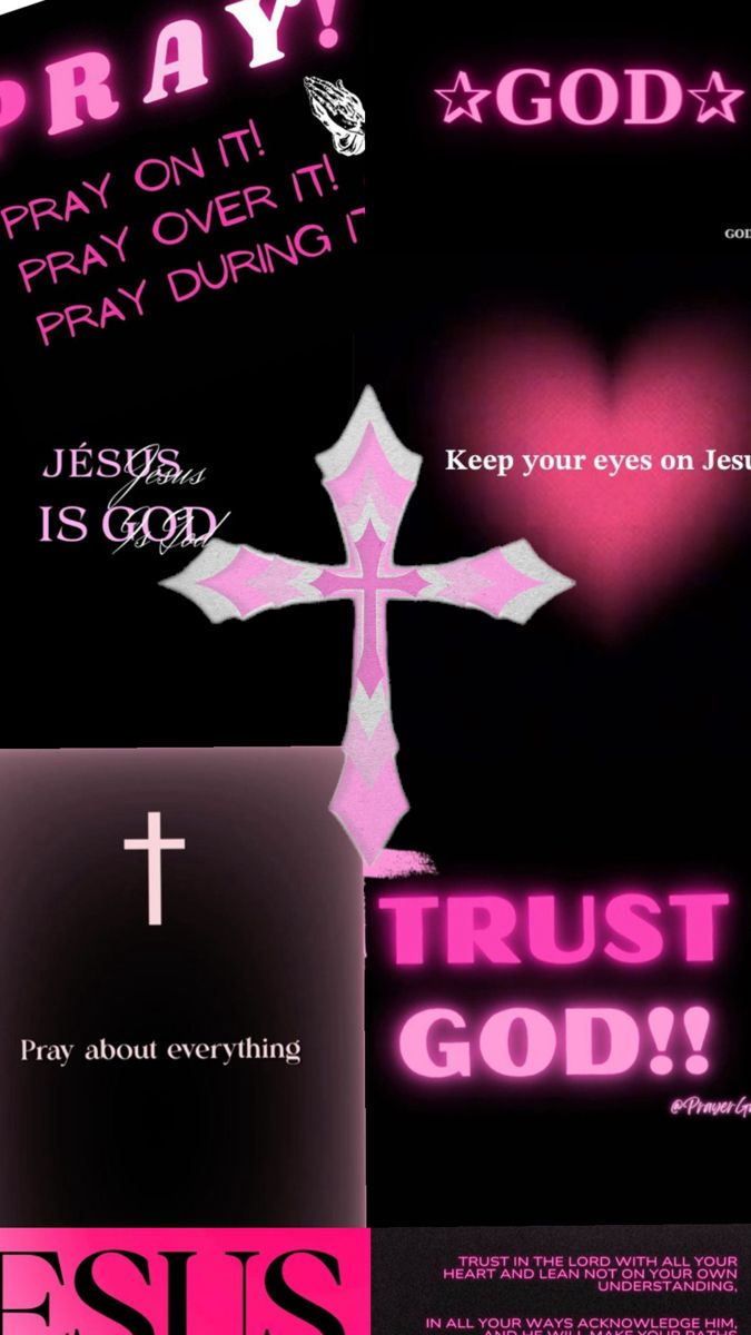 a poster with the words trust god and jesus on it