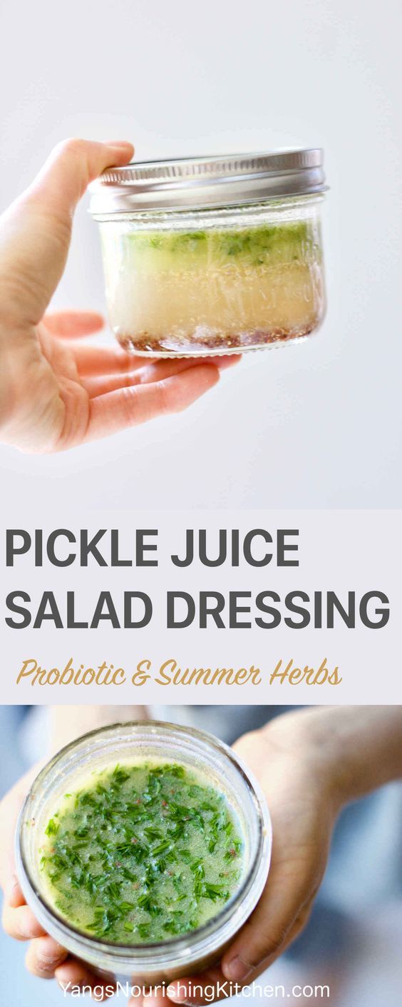 pickle juice salad dressing in a jar