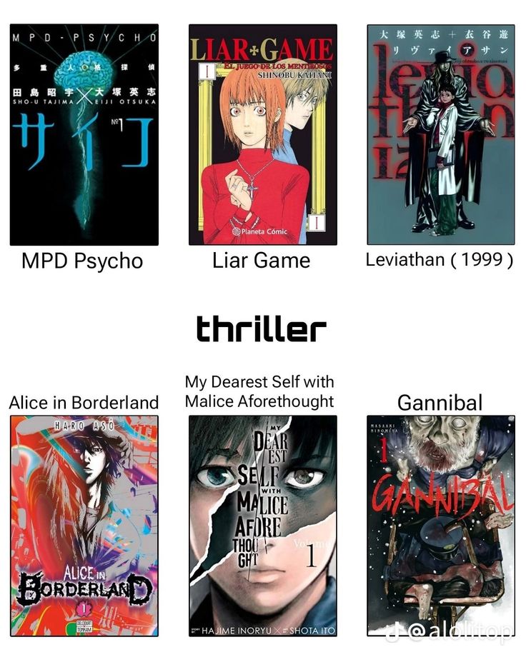 four different anime covers are shown in this screenshote, and there is also an image