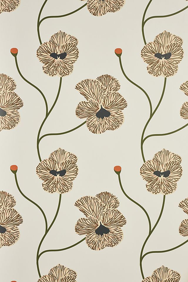 an image of a wallpaper with flowers on it