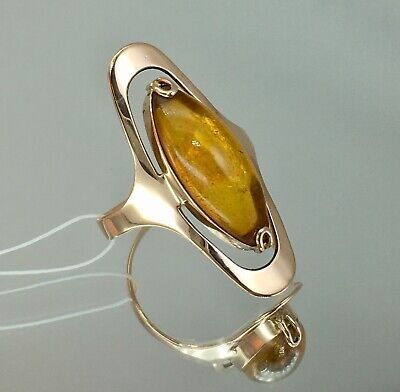 USSR Vintage Original Rose Gold Ring with Natural Baltic Amber 583 14K Riga 1978 | eBay Modernist Hallmarked Wedding Rings, Modernist Formal Cabochon Rings, Modernist Yellow Gold Wedding Jewelry, Modernist Yellow Gold Jewelry For Wedding, Modernist Hallmarked 14k Gold Jewelry, Modern Yellow Gold Collectible Rings, Modernist Oval Rings For Formal Events, Modernist Oval Rings For Formal Occasions, Formal Rose Gold Cabochon Ring