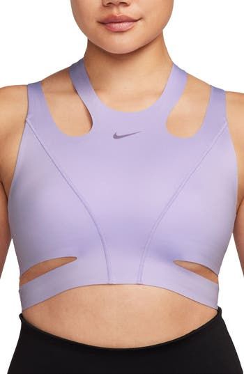 Cutout designs play up the sporty, contemporary style of a moisture-wicking sports bra that offers lightweight support for everyday wear. Dri-FIT moisture-wicking technology Chafe-reducing raw hems Midweight InfinaLock fabric 68% nylon, 32% spandex Machine wash, line dry Imported Nike Sports Bra With Go-dry Technology, Nike Sports Bra With Go-dry For Training, Nike Go-dry Sports Bra For Training, Nike Athletic Fit Sports Bra With Go-dry Technology, Nike Athletic Fit Sports Bra With Go-dry, Nike Go-dry Athletic Fit Sports Bra, Nike Sports Bra With Moisture-wicking Medium Support, Nike Moisture-wicking Sports Bra For Gym, Nike Medium Support Moisture-wicking Sports Bra