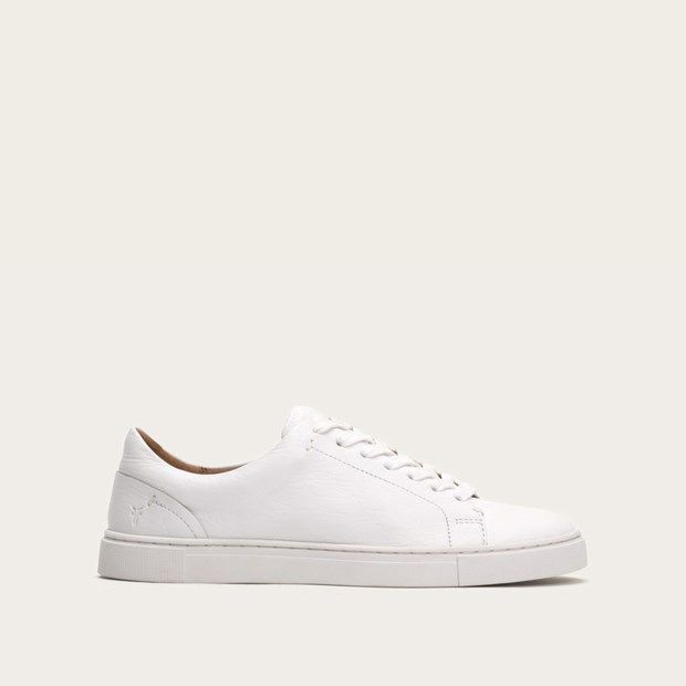 - Italian leather<br /> - Leather lined<br /> - Rubber outsole<br /> -Fabric laces<br /> - 3/4" outsole Casual White Platform Sneakers With Leather Sole, Spring Sneakers With Leather Sole For Everyday, Everyday Spring Sneakers With Leather Sole, Modern Spring Sneakers With Leather Sole, Spring Custom Leather Sneakers With Textured Sole, Modern Leather Sole Sneakers For Spring, White Casual Platform Sneakers With Stitched Sole, Spring Sneakers With Stitched Sole For Everyday, Modern Sneakers With Stitched Sole For Spring