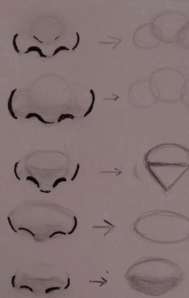 a drawing of different shapes and sizes of objects in the shape of eyes, nose, mouth