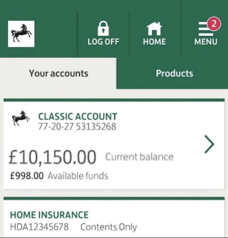 the home finance app is open and ready to be used by customers on their phone