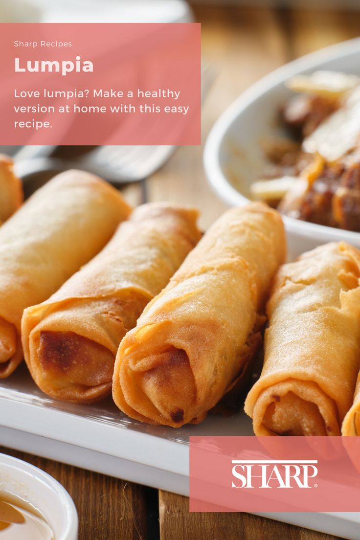 Air-Fryer Lumpia Recipe Spring Roll Food Photography, Rolls In Air Fryer, Vietnamese Egg Rolls, Chinese Spring Rolls, Sodium Foods, Telur Gulung, Lumpia Recipe, Sweet Chili Dipping Sauce, Airy Fairy