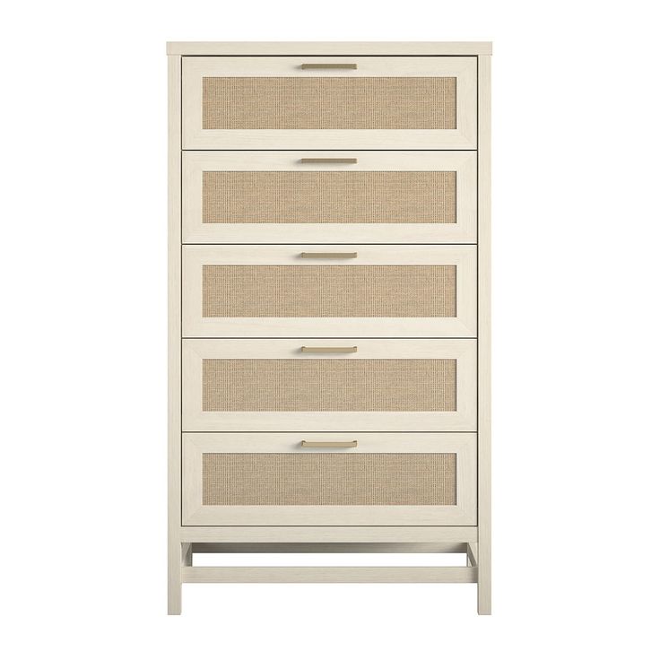 a white dresser with four drawers