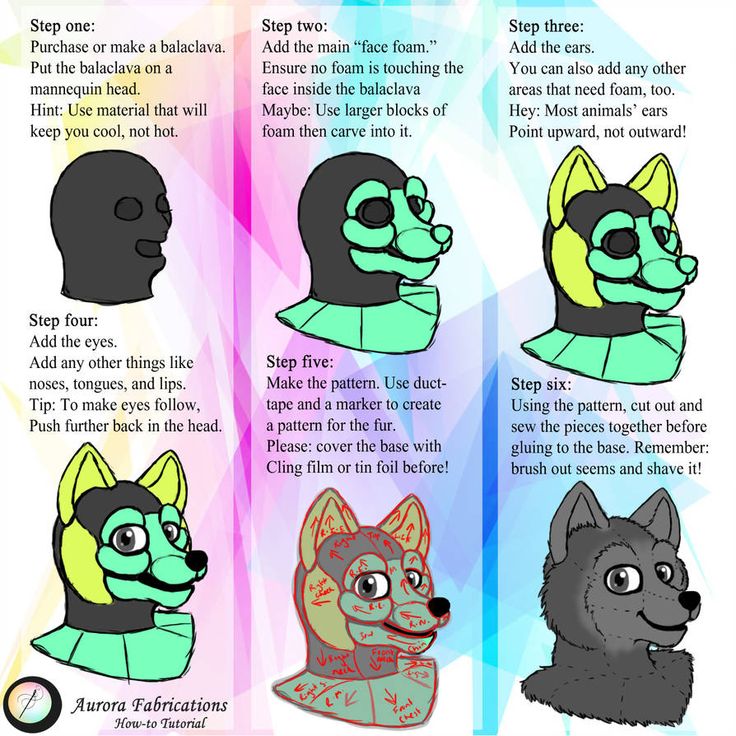 the instructions for how to make an origami wolf mask with pictures on it