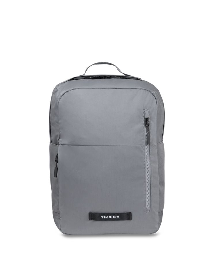 A streamlined pack with modern features for work and school. Rectangular Laptop Bag For Commuting And Back To School, Functional Laptop Bag For Commuting And Back To School, Modern Laptop Bag For Back To School, Modern Backpack For Commuting And Back To School, Casual Rectangular Laptop Bag For Commuting, Gray Business Backpack, Modern Gray Rectangular Backpack, Gray Nylon Backpack For Commuting, Functional Bags For Commuting And Back To School