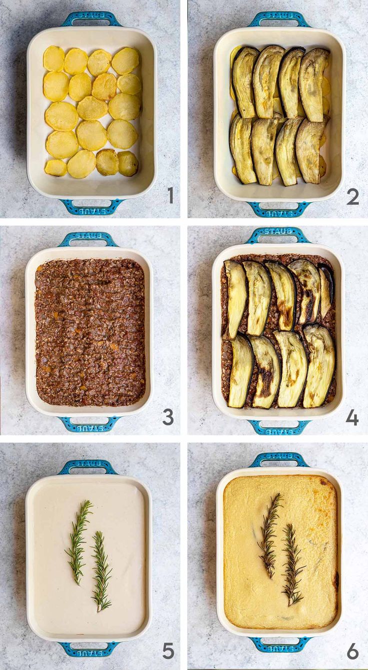 the steps to make an entree in a casserole dish with potatoes and other ingredients