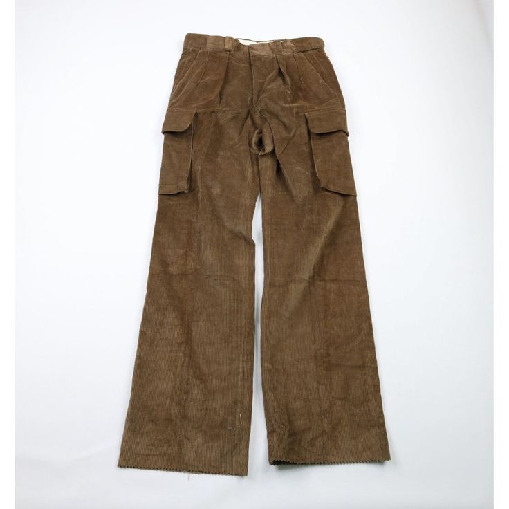 Nos Vtg 80s Ralph Lauren Men 32 Unhemmed Wide Leg Corduroy Cargo Pants Brown Usa Mens Pants New With Tags. Inseam Has Not Been Hemmed. Usa Made. 10.25 Inch Leg Open Mens Size 32 Measurements Are: 16 Inches Across The Waist Laid Flat 36 Inch Inseam 46.5 Inches From Top To Bottom Brown Cotton Check Out My Other Items In My Store! Pr765 Fall Corduroy Pants With Hip Pockets, Vintage Wide Leg Jeans For Winter, Retro Corduroy Bottoms For Winter, Retro Corduroy Winter Bottoms, Retro Winter Corduroy Bottoms, Winter Retro Corduroy Bottoms, Vintage Cargo Pants With Pockets For Fall, Vintage Fall Cargo Pants With Pockets, Retro Wide Leg Corduroy Bottoms