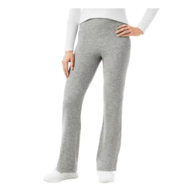 Heather: 44% Recycled Polyester, 44%Polyester, 12%Spandex Solid: 88% Recycled Polyester, 12%Spandex Machine Washable Crossover Waistband 2 Hip Pockets For Storage Modern Slim Fit With Stretch And Slight Flare Versatile For Yoga, Workouts, Walks, And Errands Brushed Fabric For Added Softness Comfortable Full-length Elastane Pants, Versatile Fitted Bottoms For Loungewear, Mid-rise Elastane Pants For Loungewear, Comfort Stretch Mid-rise Lounge Pants, Comfort Stretch Mid-rise Pants For Loungewear, Comfort Stretch Mid-rise Loungewear Pants, Fitted Comfortable Sweatpants For Spring, Comfortable Pants With Comfort Waistband, Comfortable Fitted Sweatpants For Spring