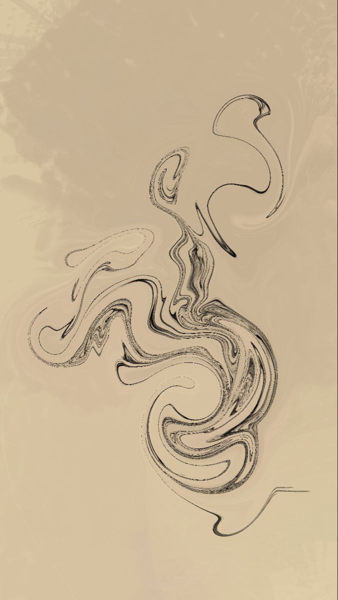 an abstract drawing with lines and swirls