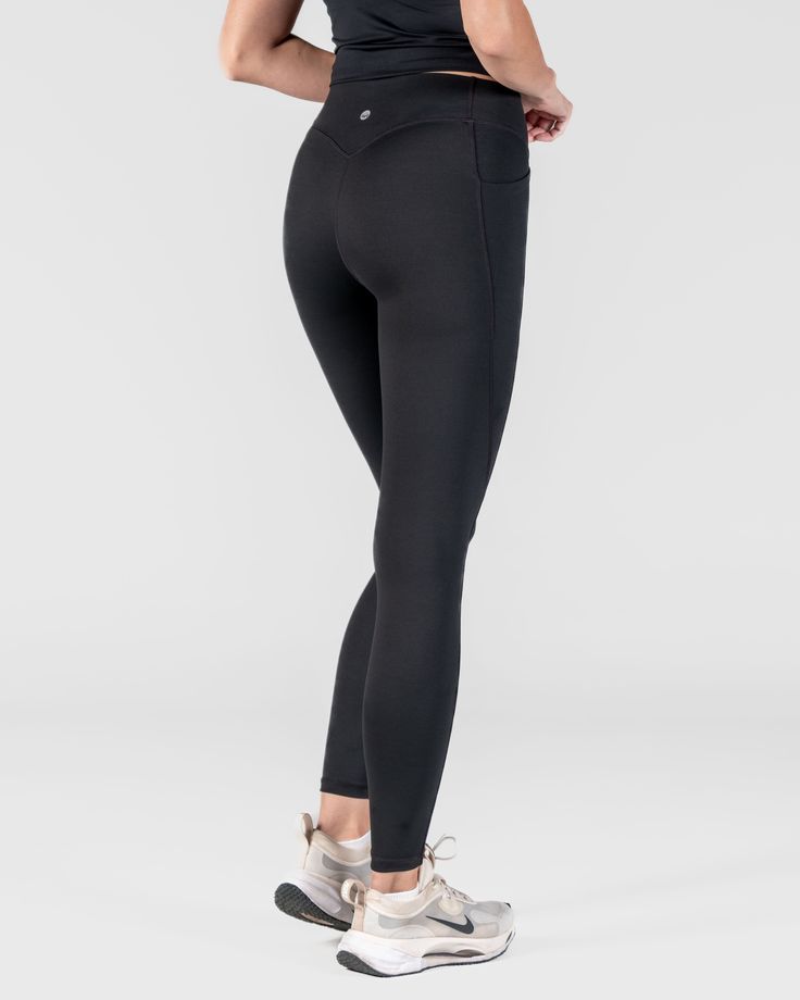 The AYA or "Accentuate Your Assets" leggings look as good as they sound. These leggings feature an exaggerated "booty v" shape to contour and highlight your hard-earned booty gains. Designed with our best-selling Lux fabric and a seamless waistband fit to ensure you're prepared to hit that next P.R. These are a mid-rise legging!