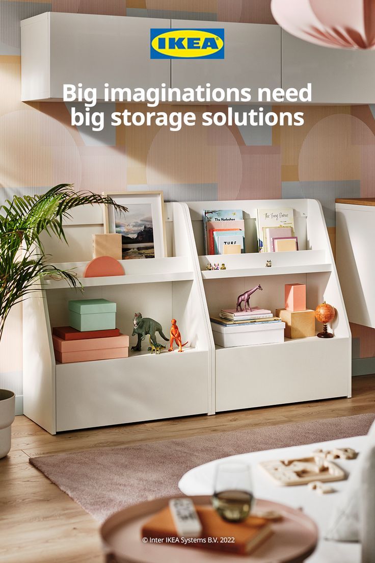 an advertisement for ikea's big storage solution