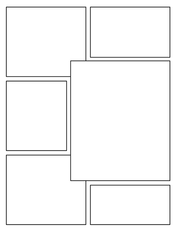 four square frames are shown in black and white, with the same area for each one to