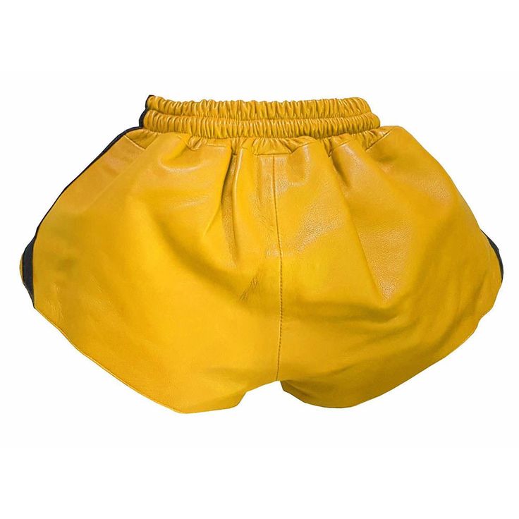 Mens Real Leather Shorts - Black – Miss Leather Online Yellow Drawstring Shorts, Casual Short Leather Bottoms, Casual Black Leather Shorts, Casual Leather Bottoms For Summer, Leather Shorts With Built-in Shorts, Summer Leather Bottoms With Built-in Shorts, Trendy High-waisted Leather Shorts, Casual Leather High-waisted Shorts, Casual High-waisted Leather Shorts