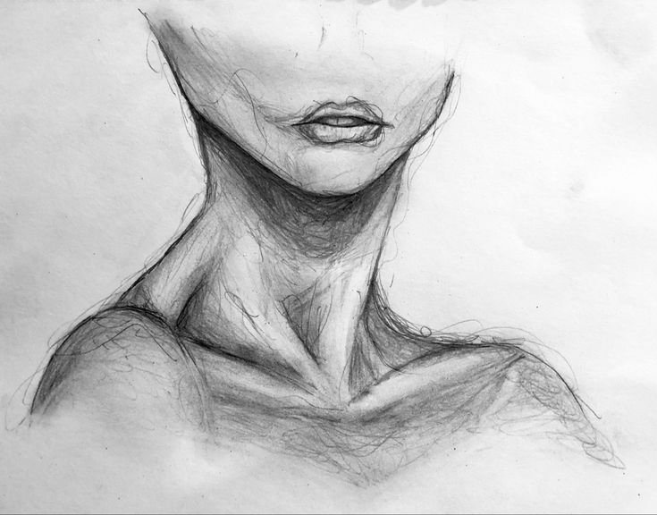 a pencil drawing of a woman's face